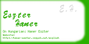 eszter haner business card